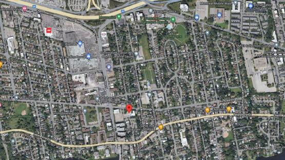 L'emplacement du 750, avenue Dawson à Dorval